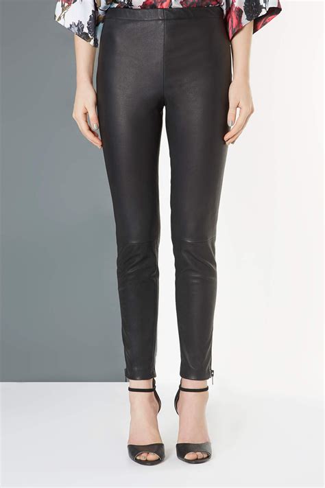 <strong>Topshop</strong> faux <strong>leather</strong> peg <strong>pants</strong> in khaki. . Topshop leather pants